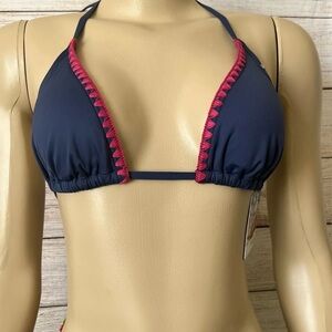 Seekers Australia Womens Midnight Halter Bikini Top Size 8 NWT